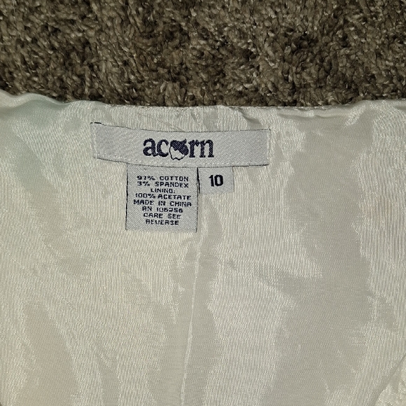 Acorn Lined Pink/White Pleated Mini Skirt Resort Wear-10-Floral Butterflies - Picture 2 of 6